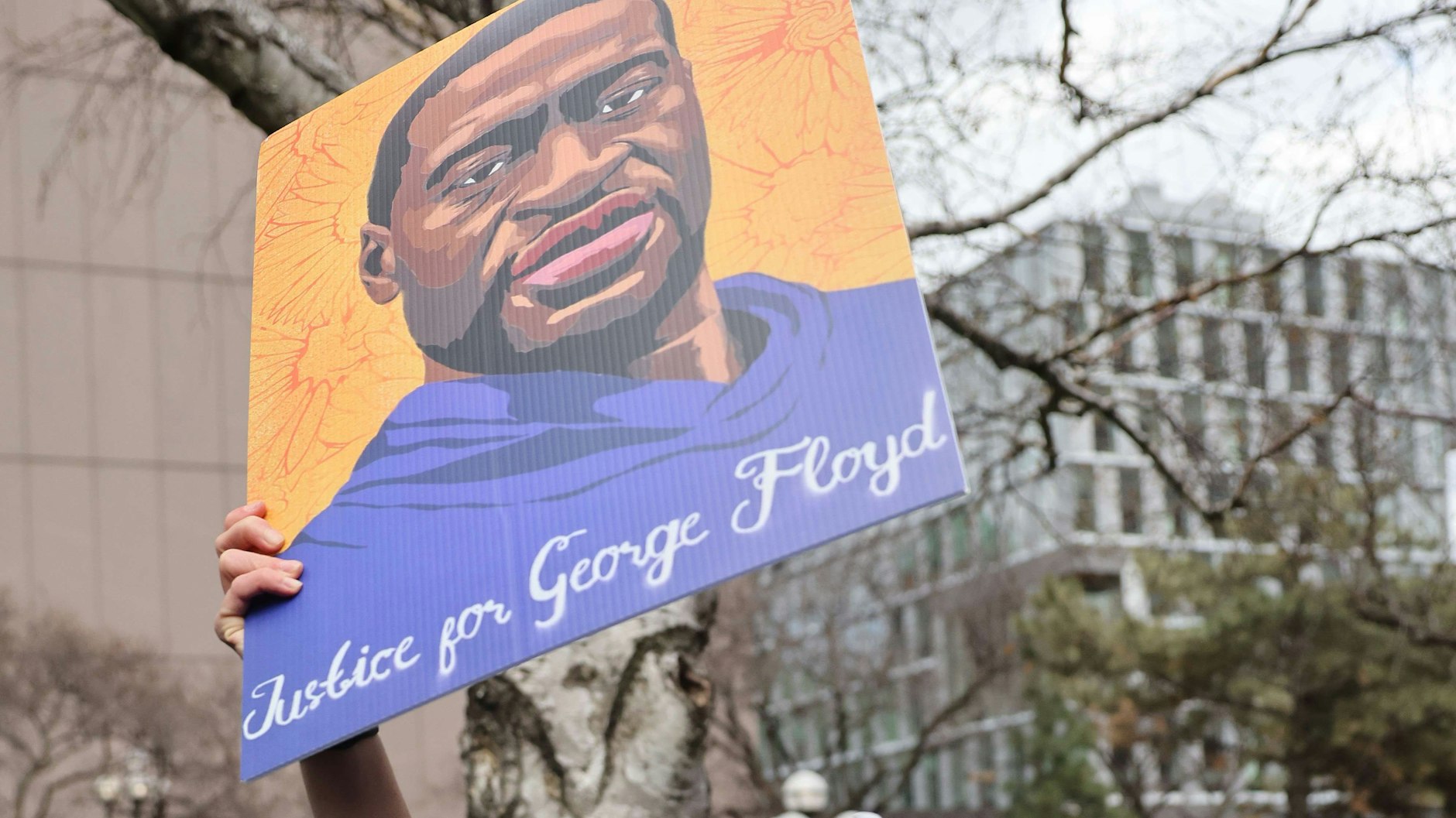 Unterstützer fordern in Minneapolis Gerechtigkeit für George Floyd.<br>Foto: Scott Olson/Getty Images/AFP