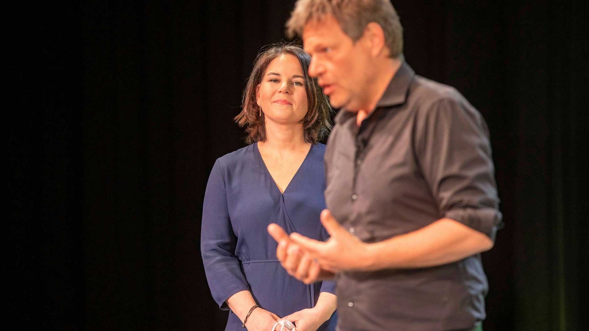 Grünes Duo: Kanzlerkandidatin Annalena Baerbock und der unterlegene Mitbewerber Robert Habeck.