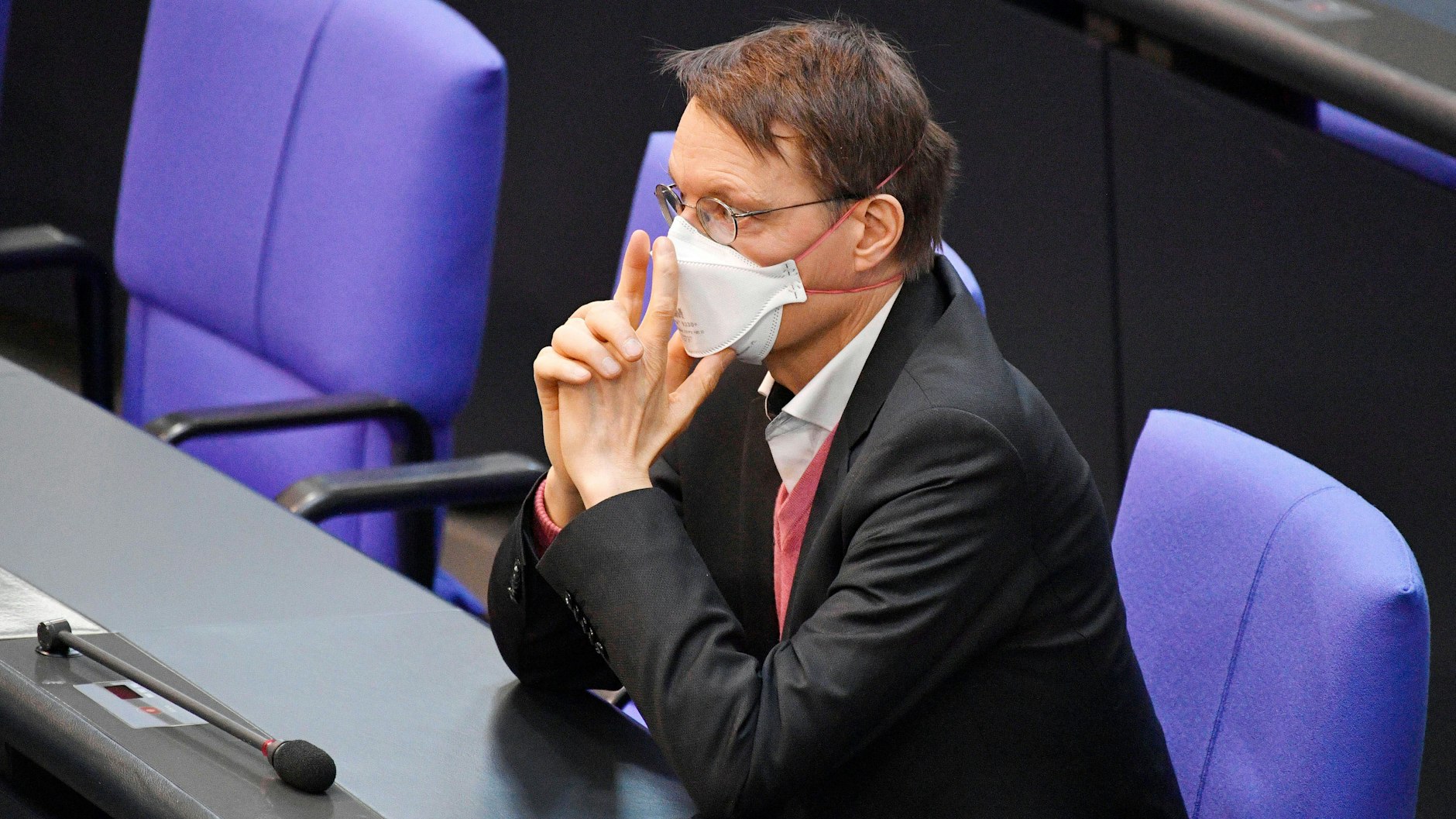 Der Gesundheitspolitiker Karl Lauterbach am Mittwoch im Bundestag.