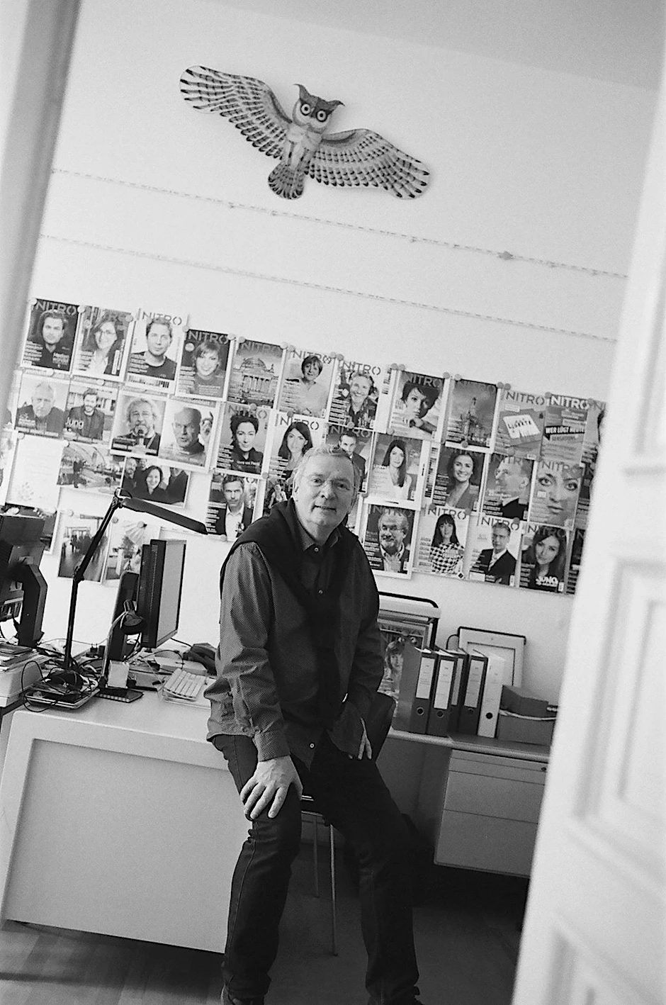 Bernd Lammel in seinem Büro in der Schönhauser Allee.