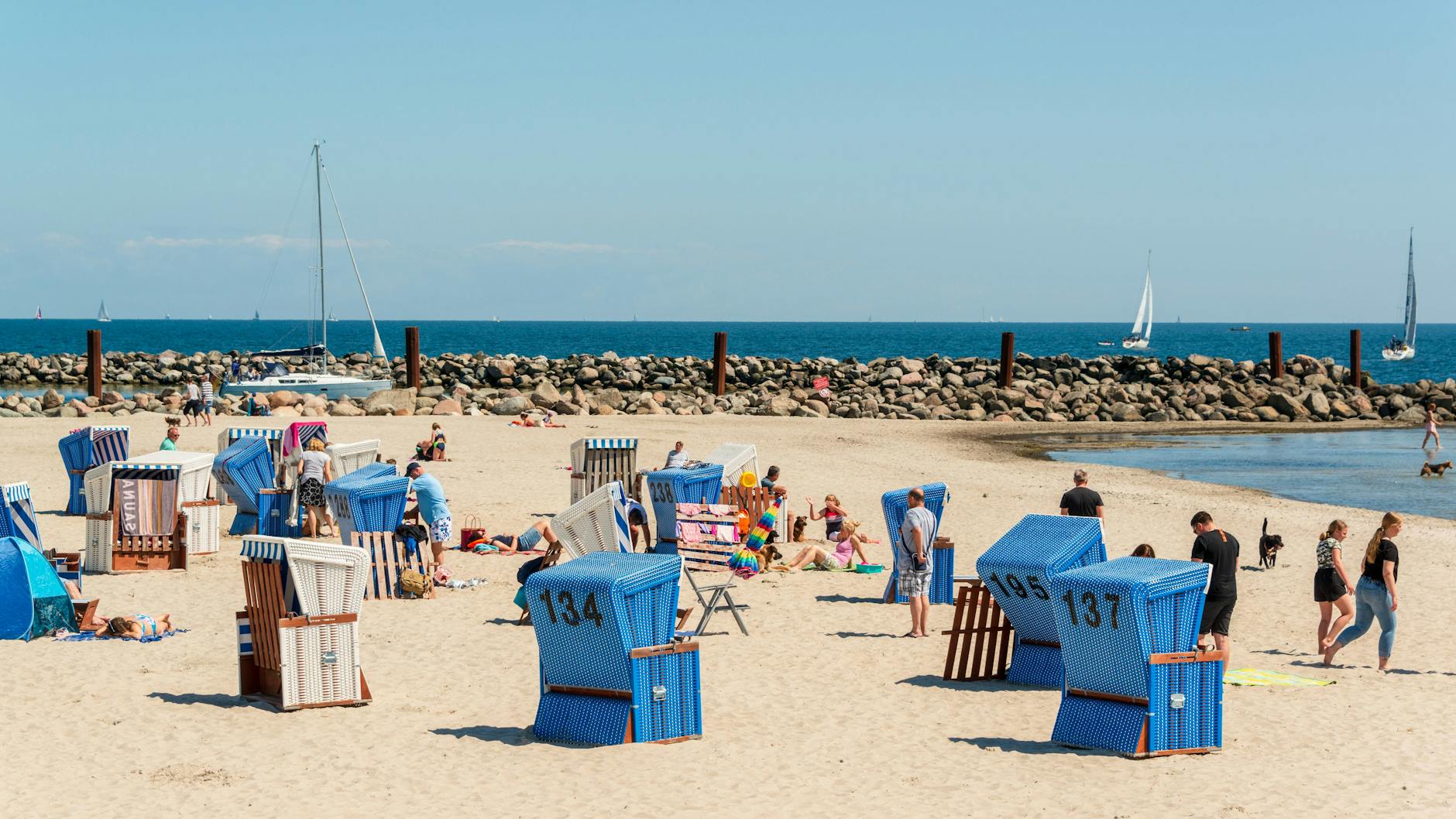 The Baltic village of Eckernförde in northern Germany is the only vacation area open in Germany. Visitors must have a current negative corona test but can stay in hotels and even eat in restaurants.