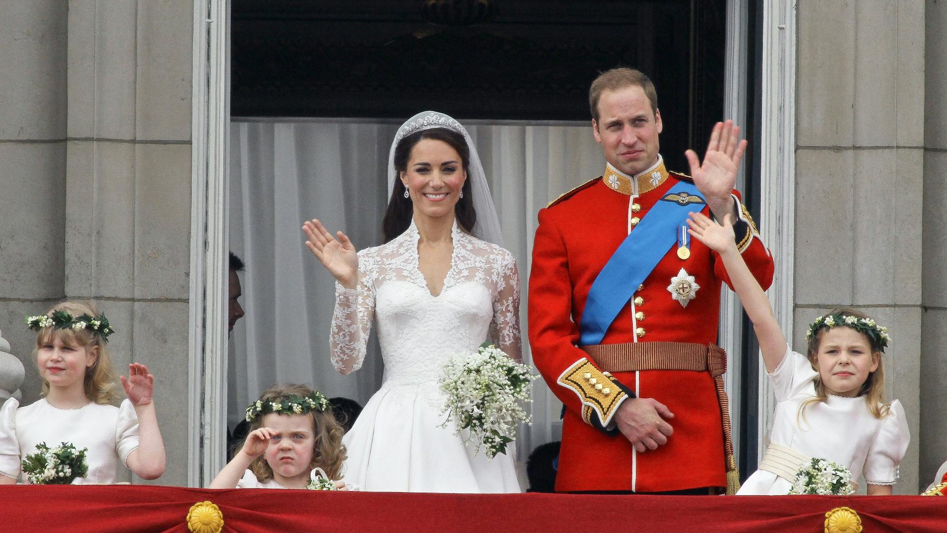 Das Thronfolger-Paar bei der Hochzeit: Kate und William.