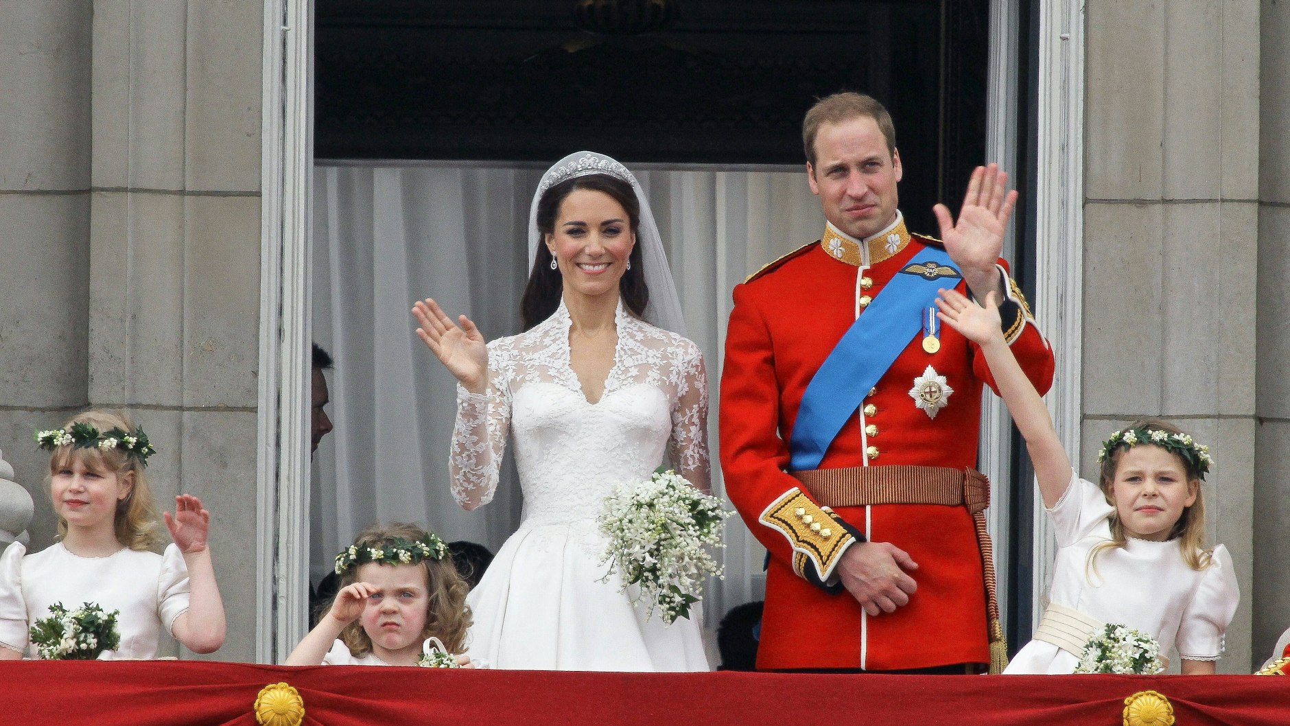 Das Thronfolger-Paar bei der Hochzeit: Kate und William.