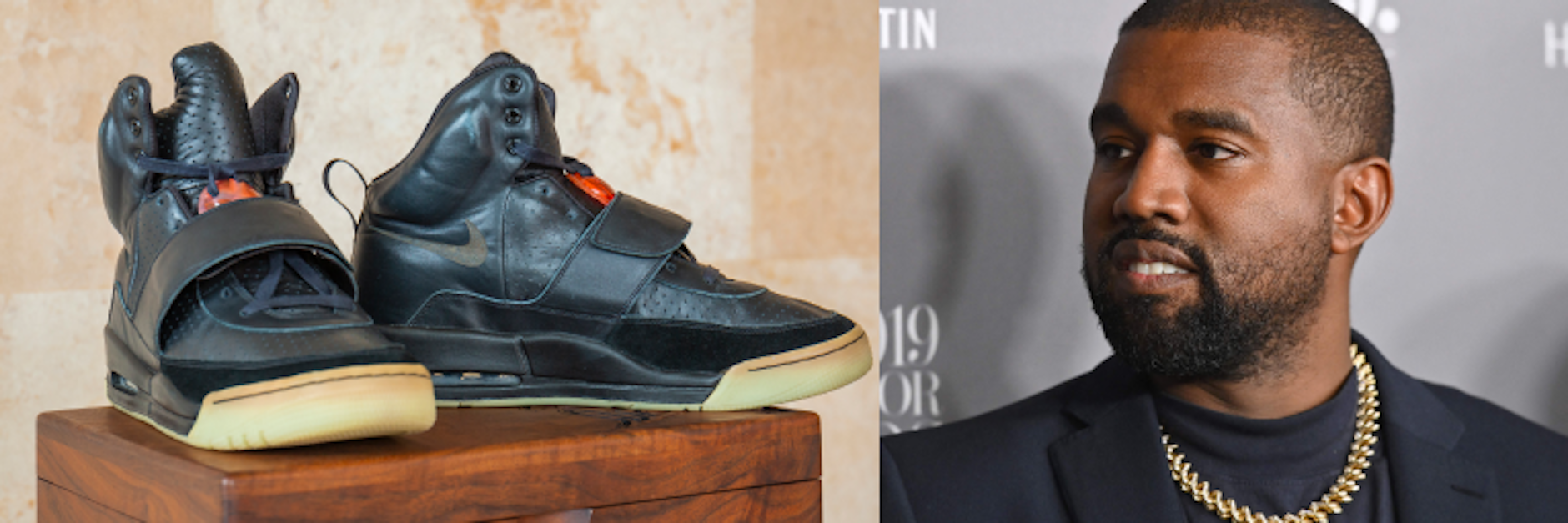 Diese Turnschuhe brachten dem Rapper Kanye West jetzt 1,8 Millionen US-Dollar ein.