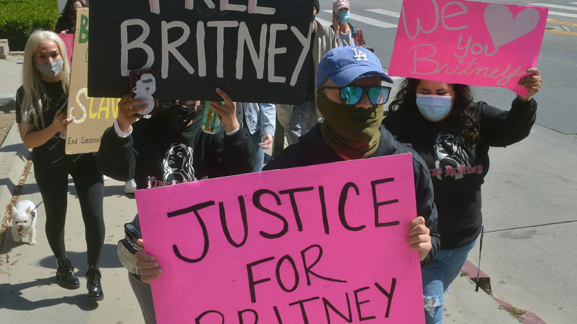 Demonstranten fordern Freiheit für Britney Spears