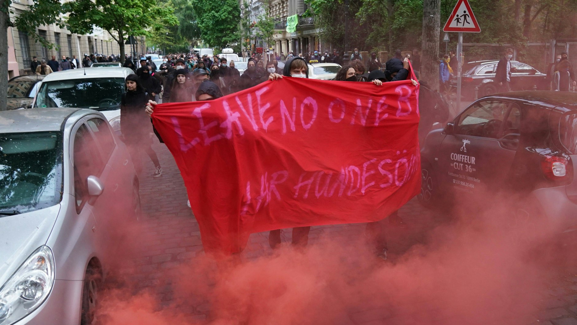 Ein Bezirk sieht rot: Kreuzberg vor einem Jahr.