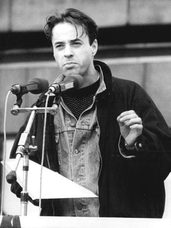 Jan Josef Liefers am 4. November 1989 bei seiner Rede auf dem Alexanderplatz