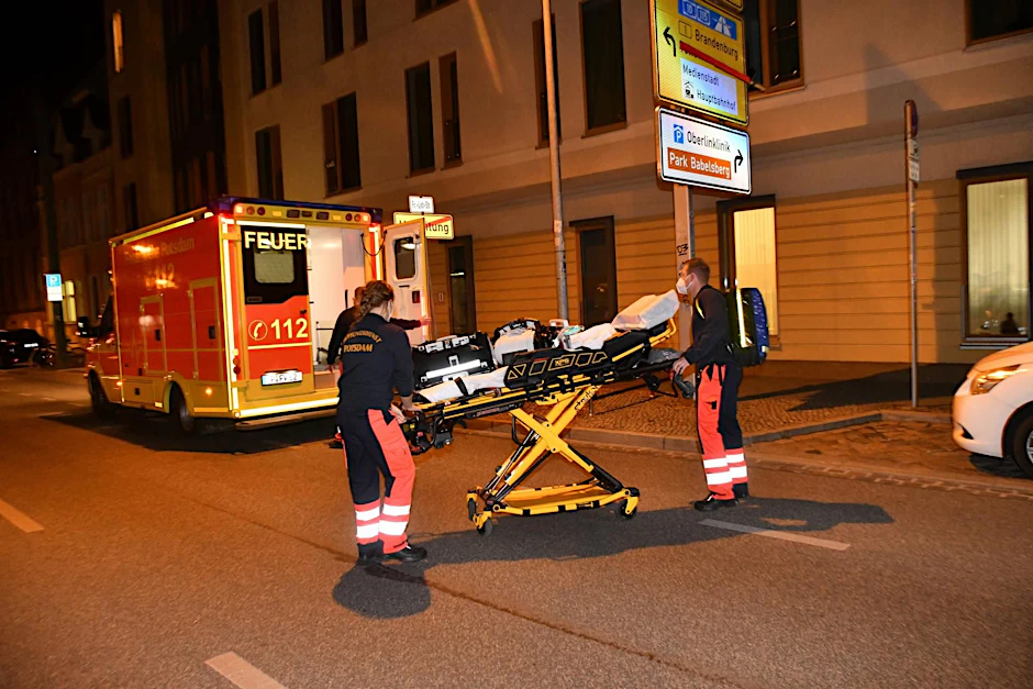 Officers at the scene late Wednesday.