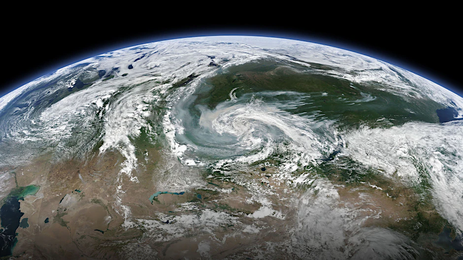 Höchste Zeit für Klimaschutz: Rauchschwaden über Sibirien nach riesigen Waldbränden.