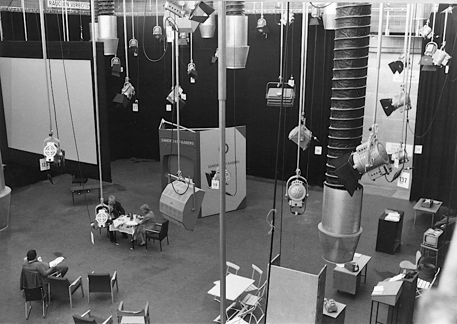 1970, Blick in ein Fernsehstudio des SFB<br>