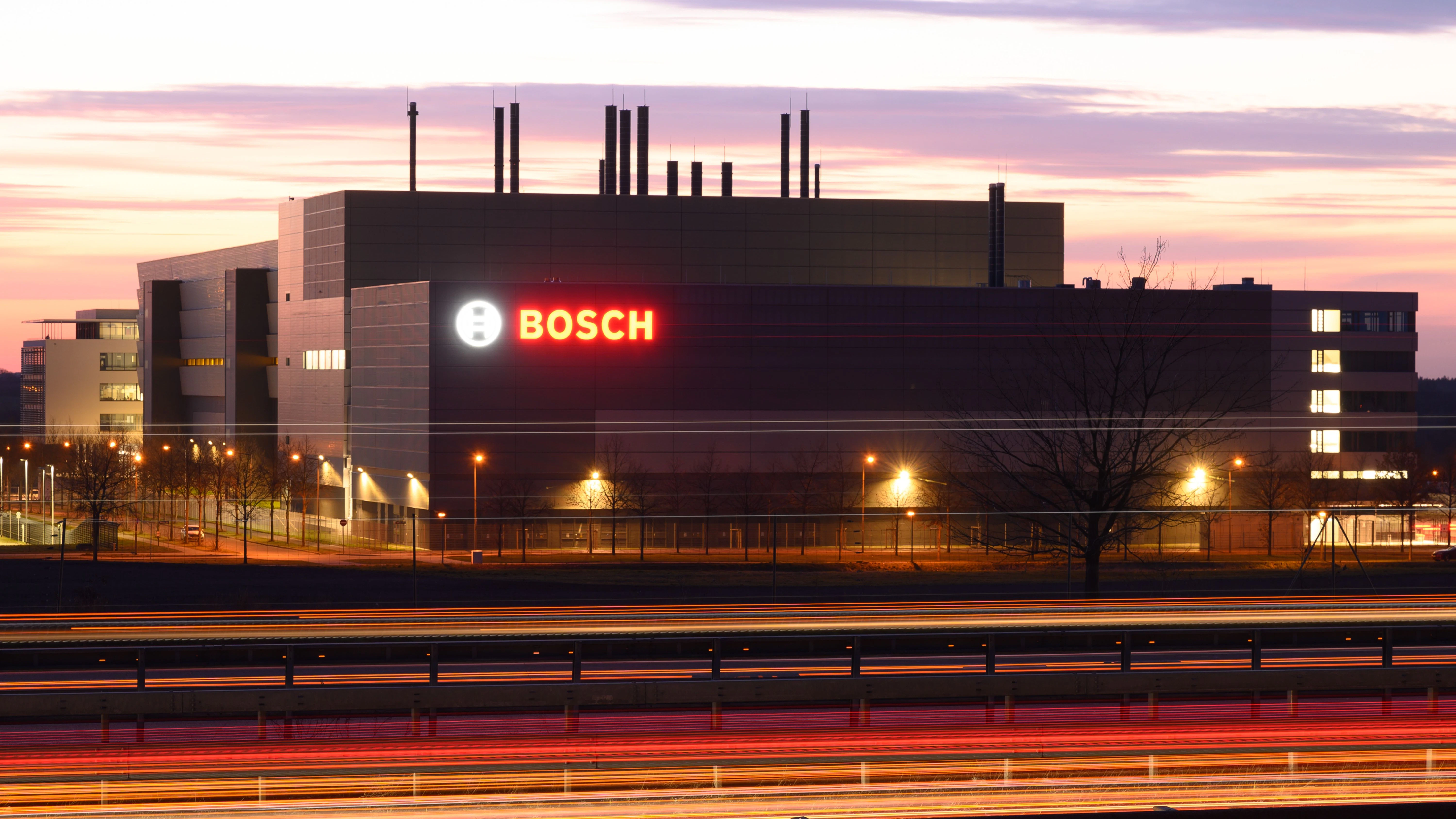 Baustelle der neuen Halbleiterfabrik von Bosch in Dresden.