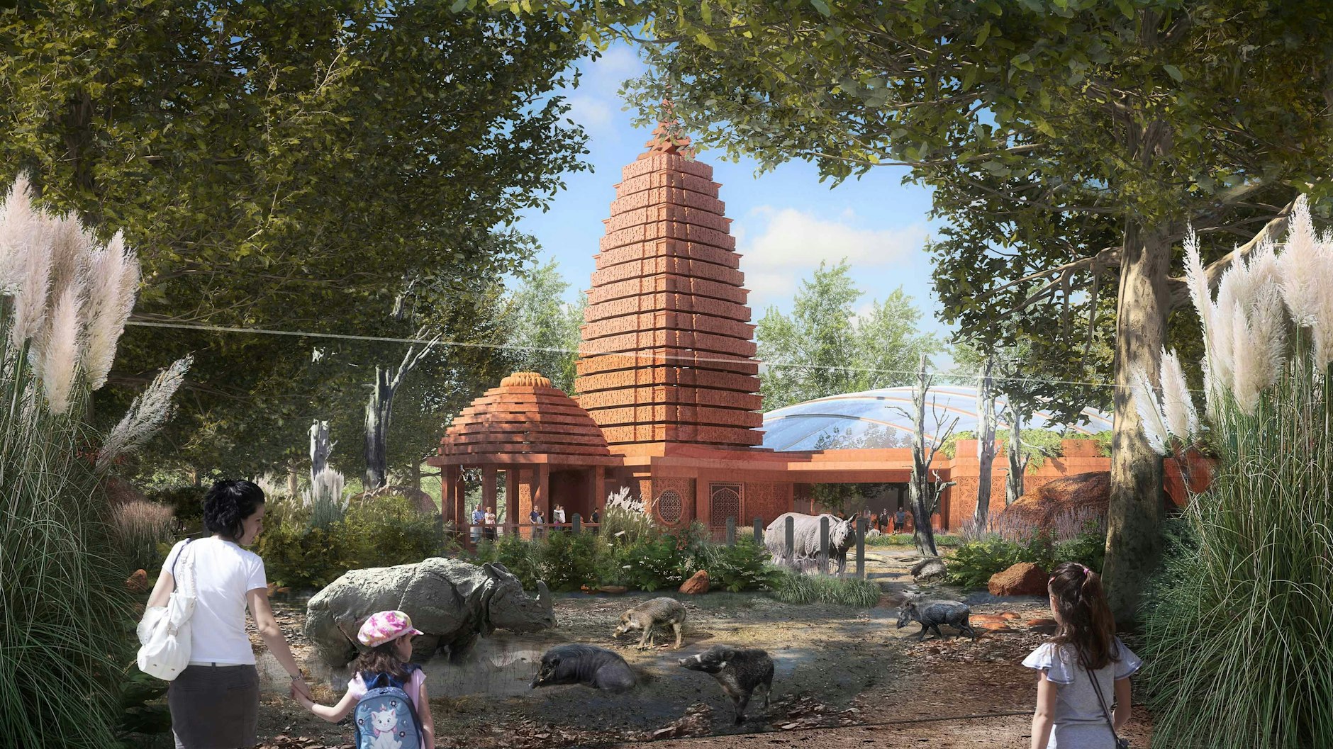 Das neue Nashorn-Paradies im Zoo: Auch dieser Bau wird vom Land Berlin gefgördert.