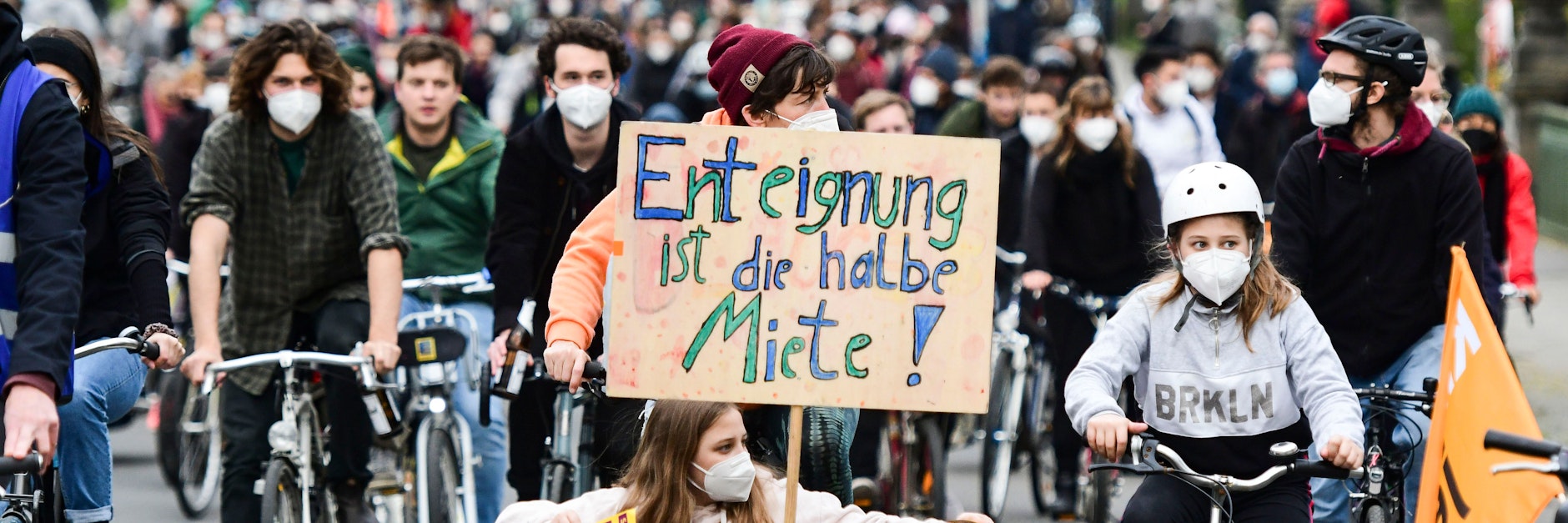 Fahrraddemo Richtung Grunewald am 1. Mai.<br><br><br>