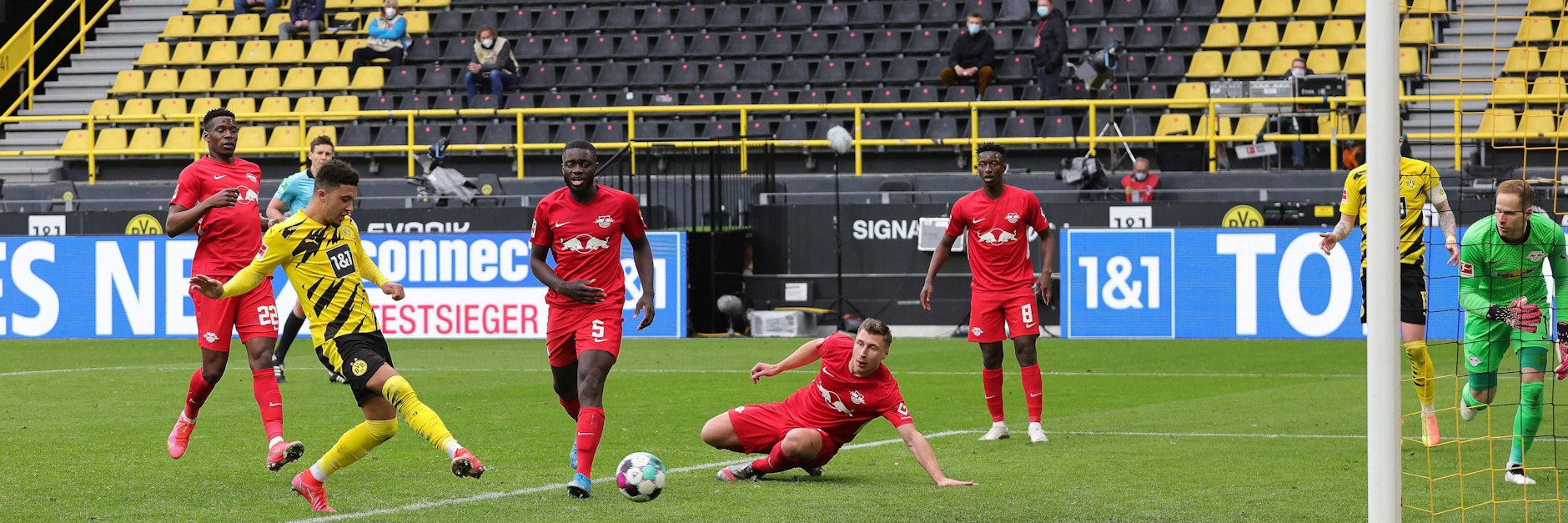 Vergangenes Wochenende gewann der BVB in der Bundesliga 3:2 gegen RB. Sancho traf kurz vor Schluss.