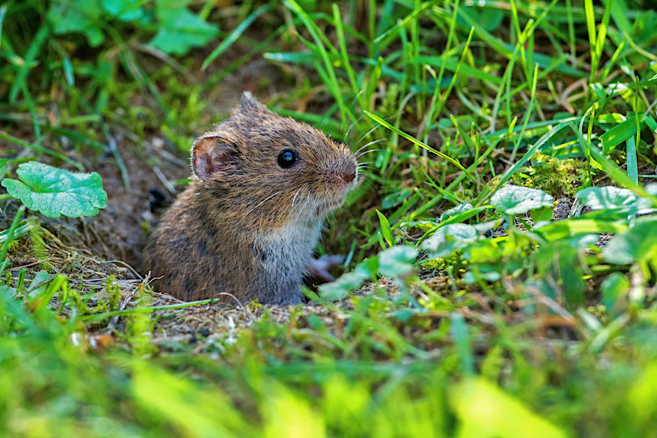 Eine Maus schaut aus ihrem Bau (Symbolbild).&nbsp;