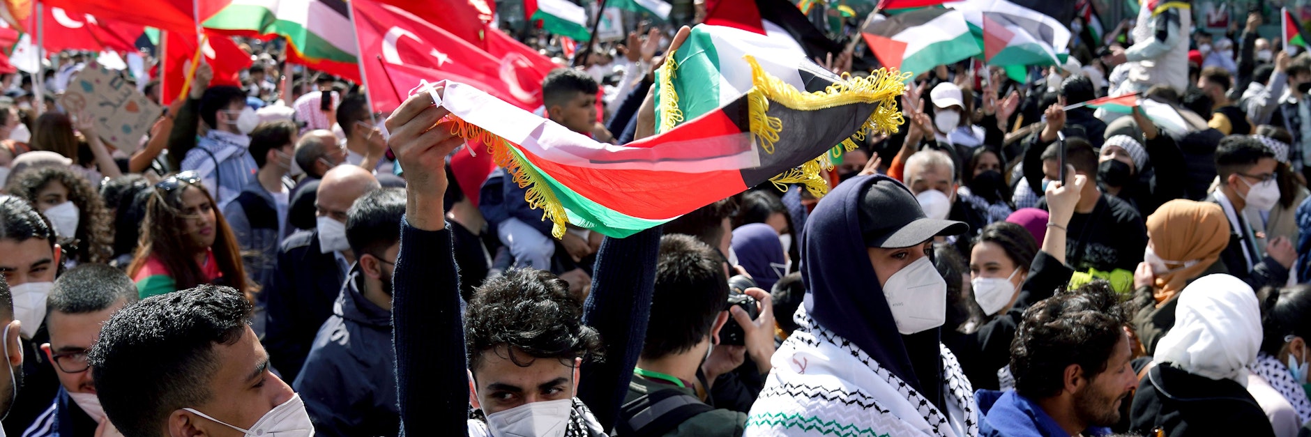 Berlin: Demonstranten gegen Israel.