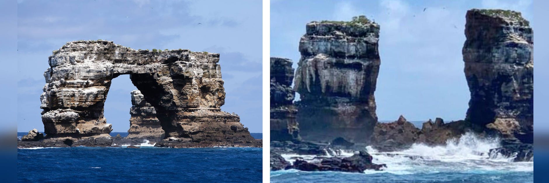 Der Darwin's Arch vor der Küste der Galapagos-Inseln ist eingebrochen.