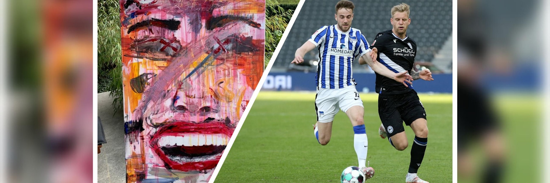 Herthas Lukas Klünter (l.) malte in der Quarantäne und zählte im Endspurt zu den Stützen im Team von Trainer Pal Dardai.