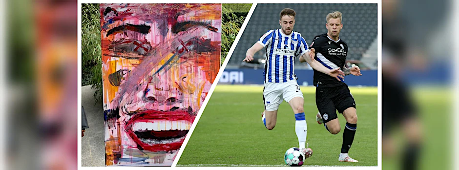 Herthas Lukas Klünter (l.) malte in der Quarantäne und zählte im Endspurt zu den Stützen im Team von Trainer Pal Dardai.