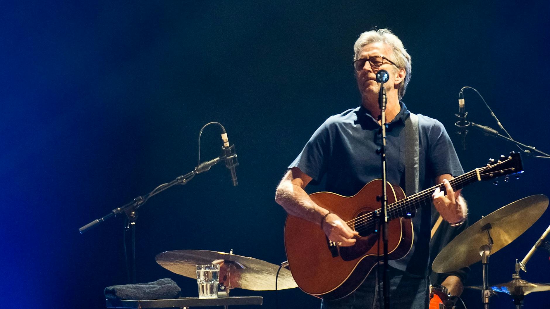 Eric Clapton bei einem Open-Air-Auftritt in London im Jahr 2018. 