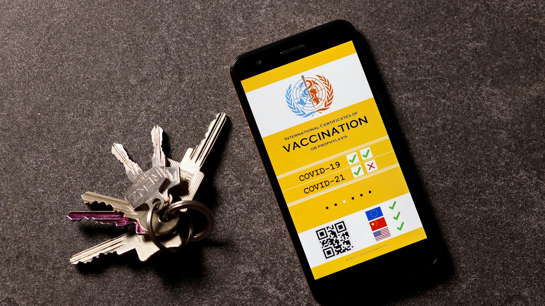Eine mögliche Visualisierung des geplanten digitalen Impfpasses. Die EU-Staats- und Regierungschefs hatten eine europäische Lösung beim Corona-Impfpass beschlossen. 