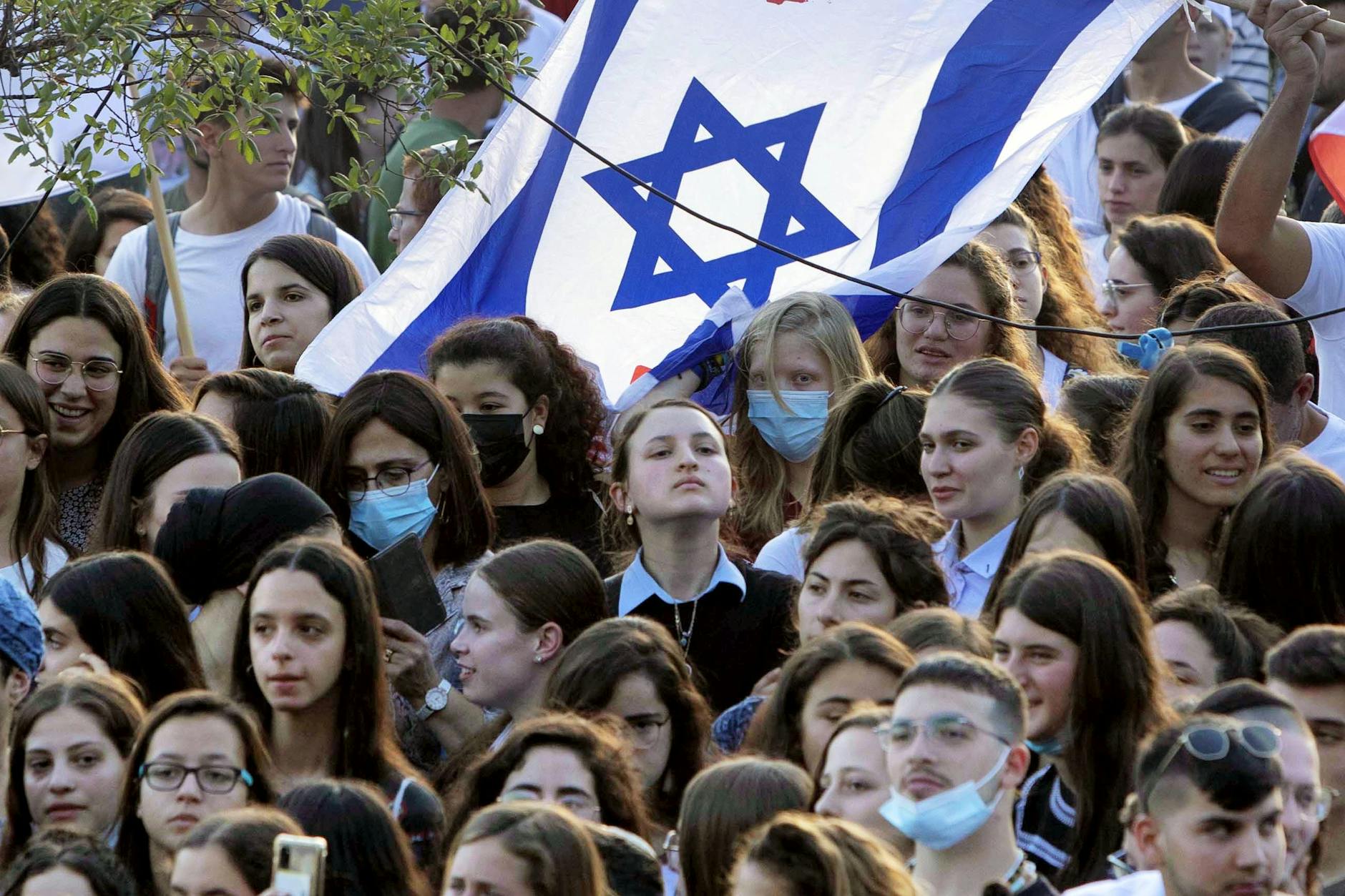 Demonstration in Jerusalem für die Freilassung israelischer Soldaten und Zivilisten, die von der Hamas in Gaza gefangengehalten werden.