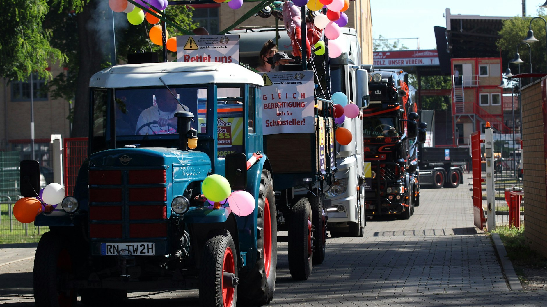 Schon im vergangenen Jahr demonstrierten die Schausteller mit ihren Fahrzeugen, unter anderem in Köpenick.