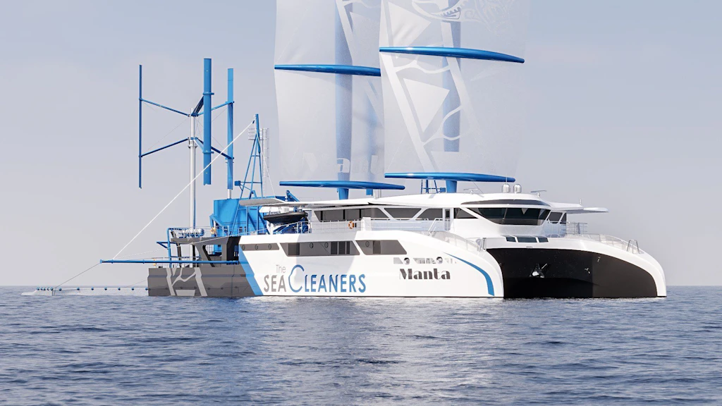Boot „Manta“ soll Plastik aus dem Meer sammeln und daraus Energie produzieren
