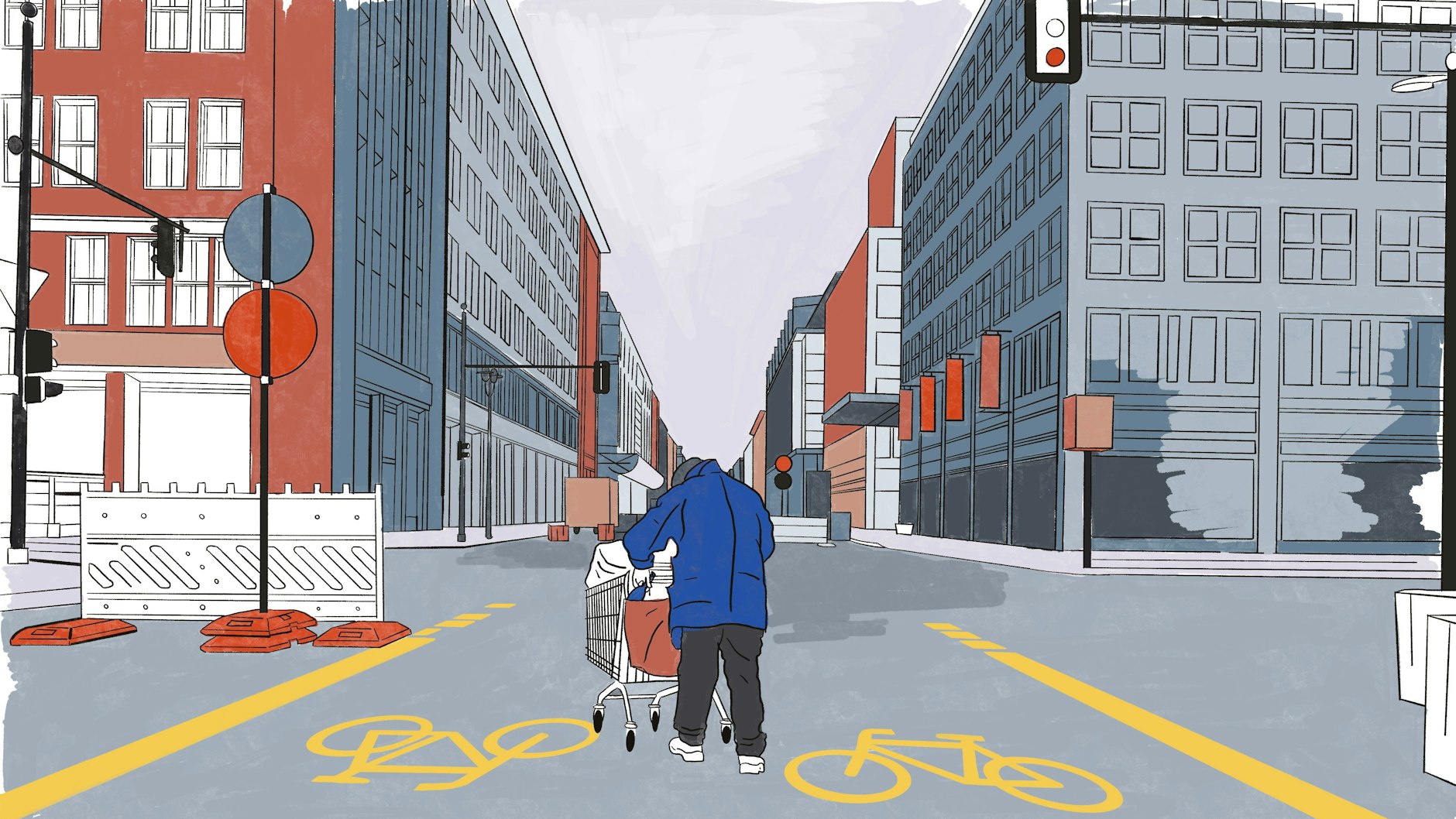 Dystopische Szenen dominieren die Friedrichstraße seit Monaten.  Wie tief kann der Möchtegern-Boulevard eigentlich noch sinken?