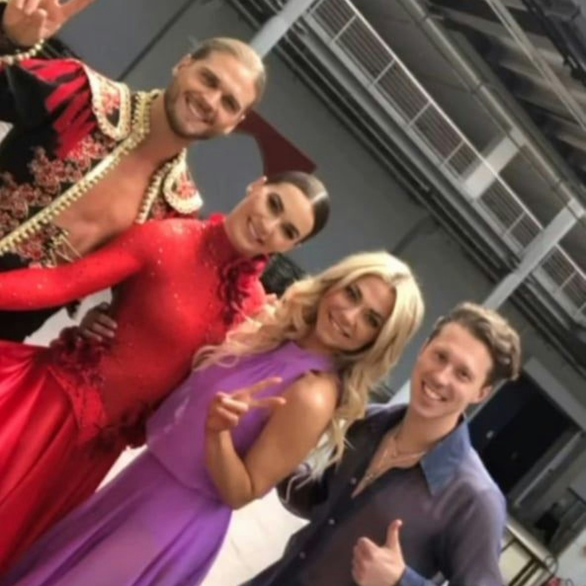 Sind hinter den Kulissen ein tolles Team: Rúrik Gíslason, Renata Lusin, Valentina Pahde und Valentin Lusin.