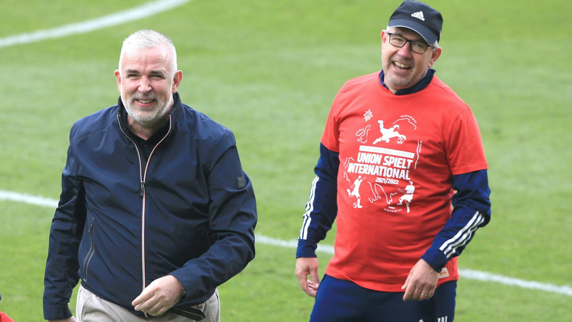 Präsident Dirk Zingler und Trainer Urs Fischer gestalten erfolgreichen Fußball.