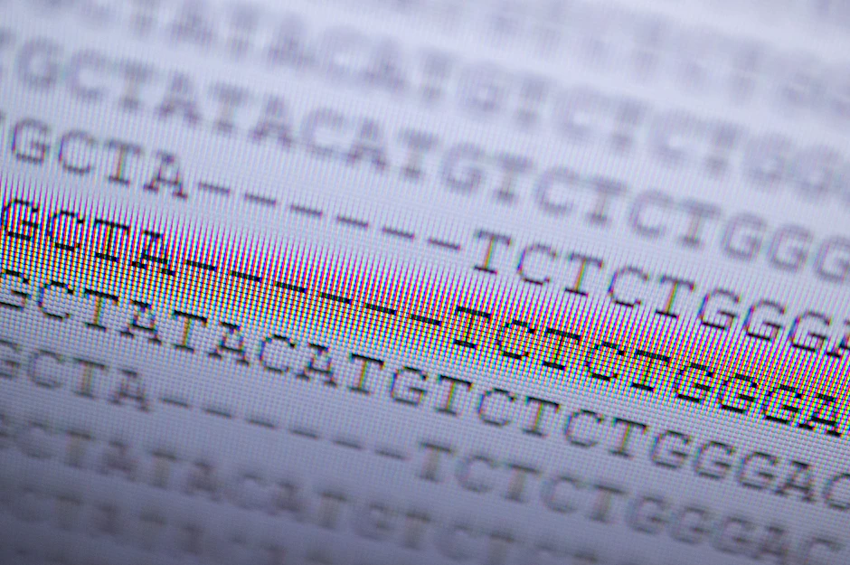 Auf einem Computerbildschirm im Landesgesundheitsamt Baden-Württemberg wird die DNA-Analyse eines mutierten Coronavirus in der Variante, die zuerst in Großbritannien aufgetreten ist, angezeigt.&nbsp;
