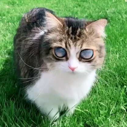 Die Augen von Kater Pico sind riesengroß.