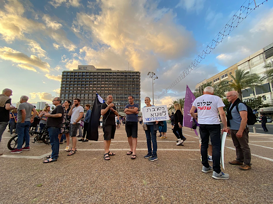 Friedensdemonstration auf dem Rabin-Platz in Tel Aviv-Jaffa.