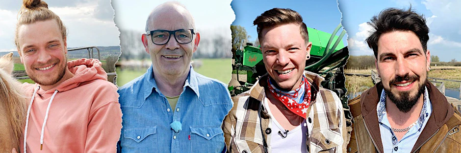 Gehören zu den Landwirten der neuen Staffel „Bauer sucht Frau“: Björn, Olaf, Peter und Mathias (v.l.).