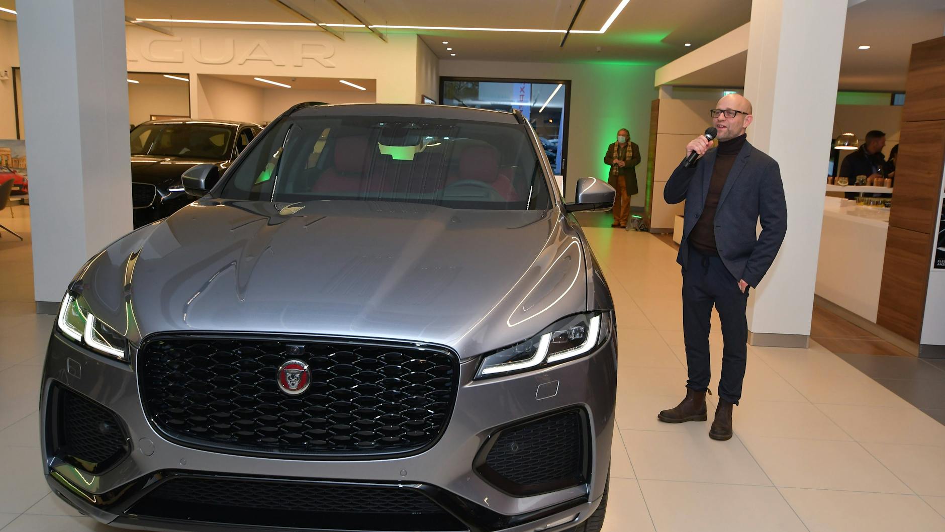 German actor Jürgen Vogel at the German premiere of the Jaguar F-Pace SUV in October 2020.