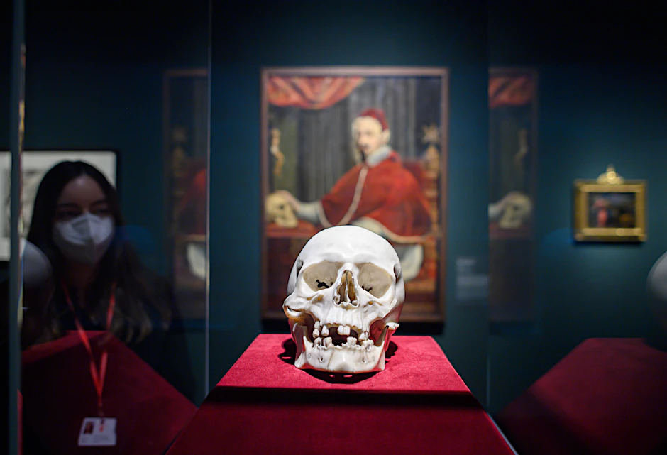Der verloren geglaubte Totenkopf aus weißem Carrara-Marmor