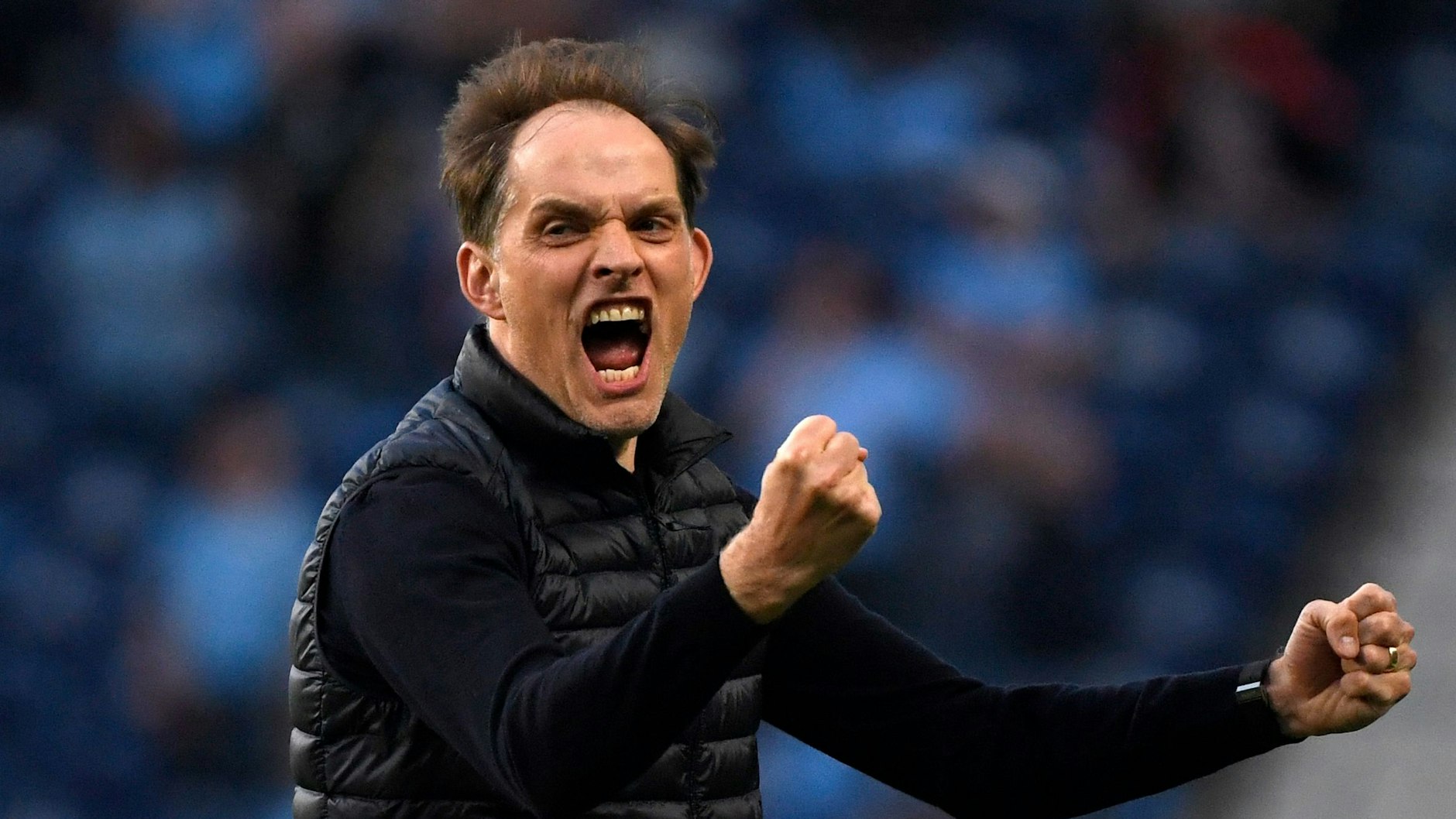 Am Ziel: Thomas Tuchel feiert das 1:o der Blues gegen ManCity.