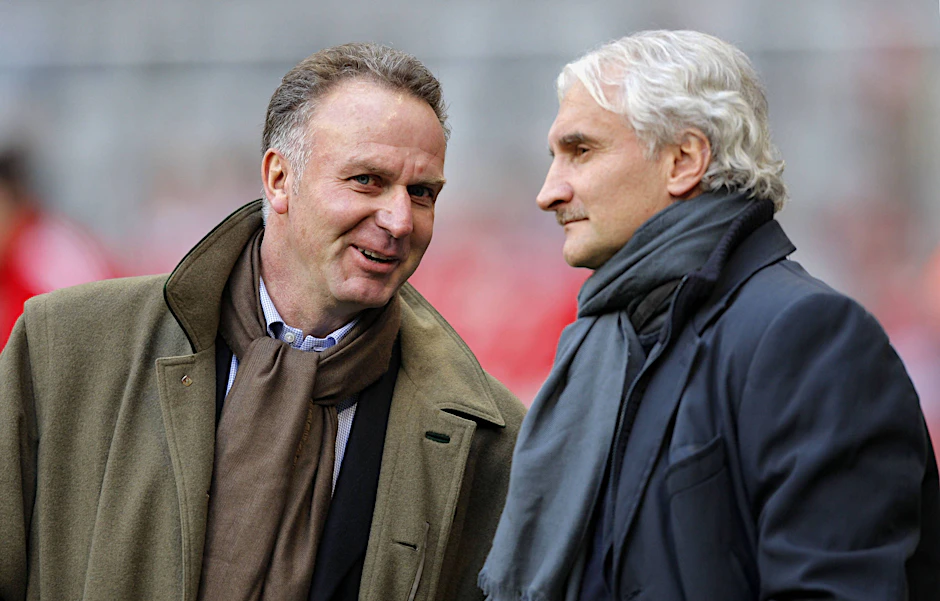 Wenn es nach Lothar Matthäus geht, sehen wir hier die beiden neuen DFB-Bosse Karl-Heinz Rummenigge und Rudi Völler.&nbsp;