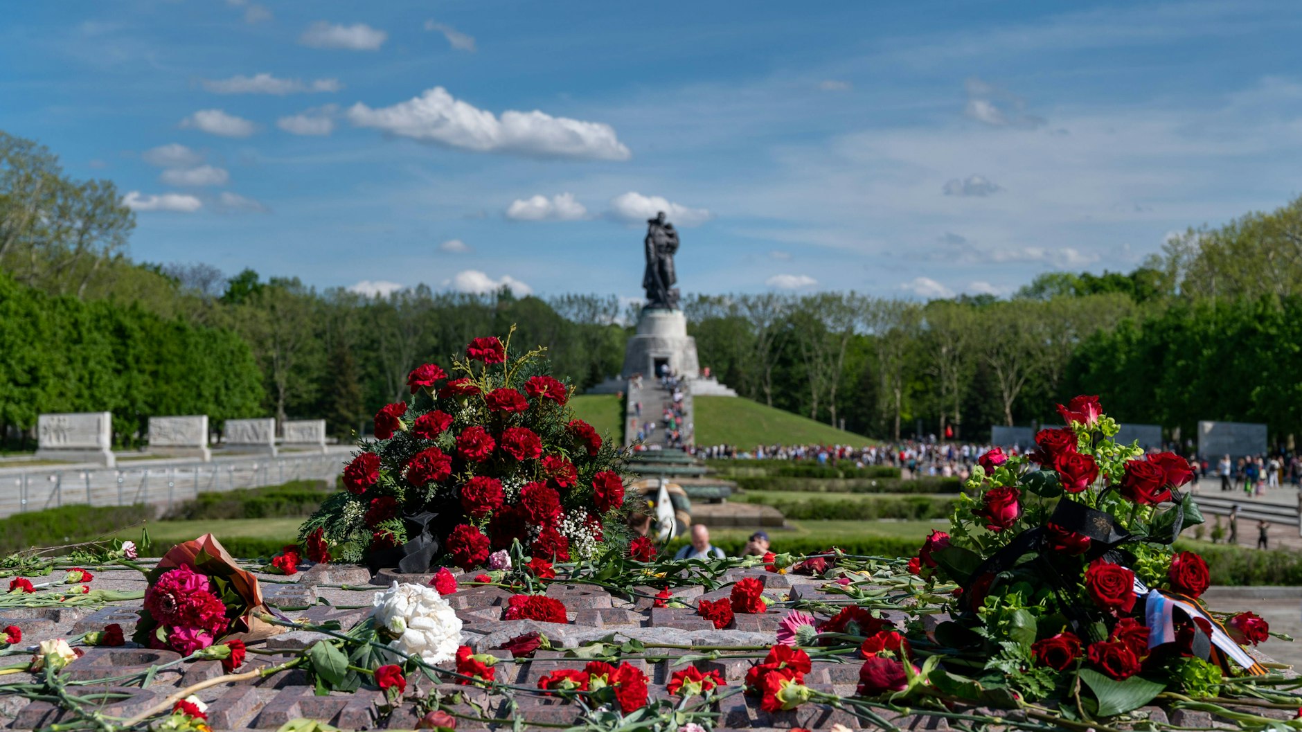 Gedenken an 75 Jahre Kriegsende: Das Sowjetische Ehrenmal in Treptow am 9. Mai 2020. Im Juni jährt sich der Überfall auf die Sowjetunion zum 80. Mal.&nbsp;&nbsp;