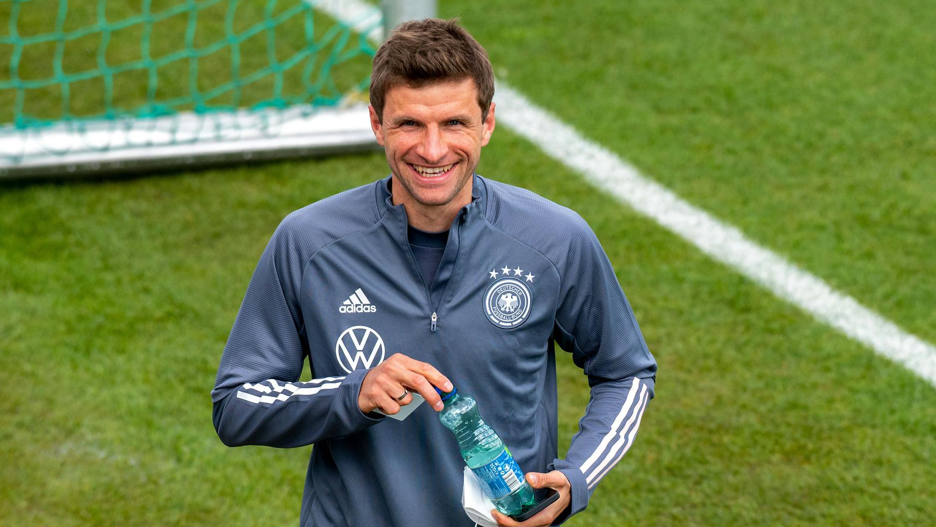 Thomas Müller ist als Energiebündel schon im Trainingslager gefordert.