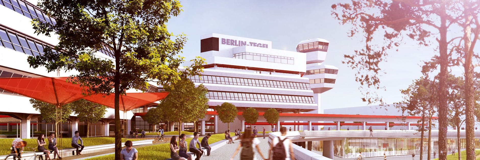 Blick in die Zukunft: So soll es in Tegel aussehen, wenn die Hochschule für Technik eingezogen ist. 