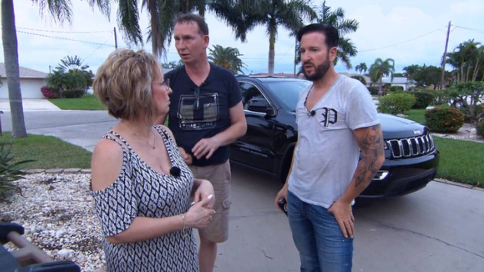 Michael Wendler mit Laura Müllers Vater Klaus und dessen Lebensgefährtin Gaby