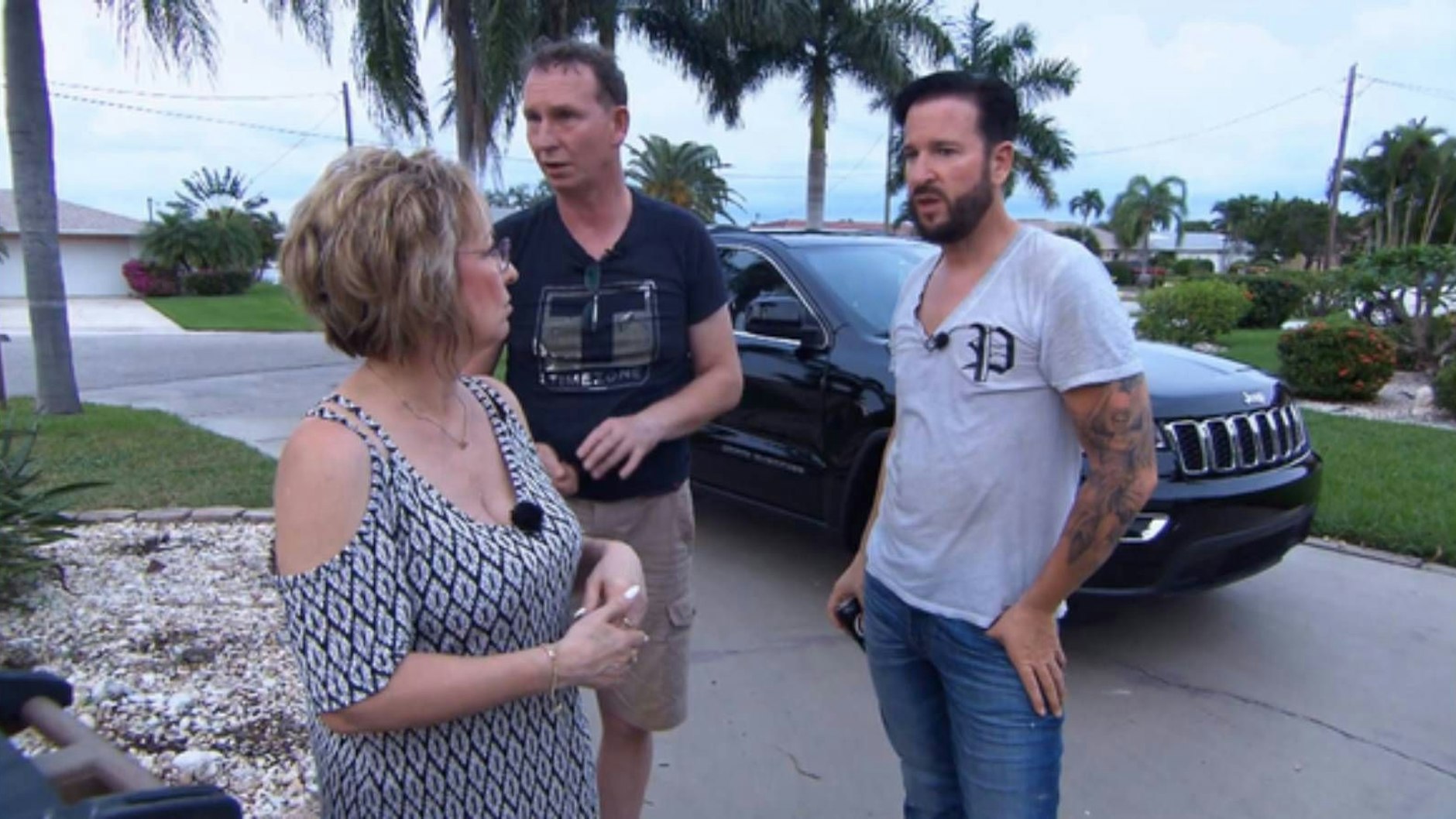 Michael Wendler mit Laura Müllers Vater Klaus und dessen Lebensgefährtin Gaby