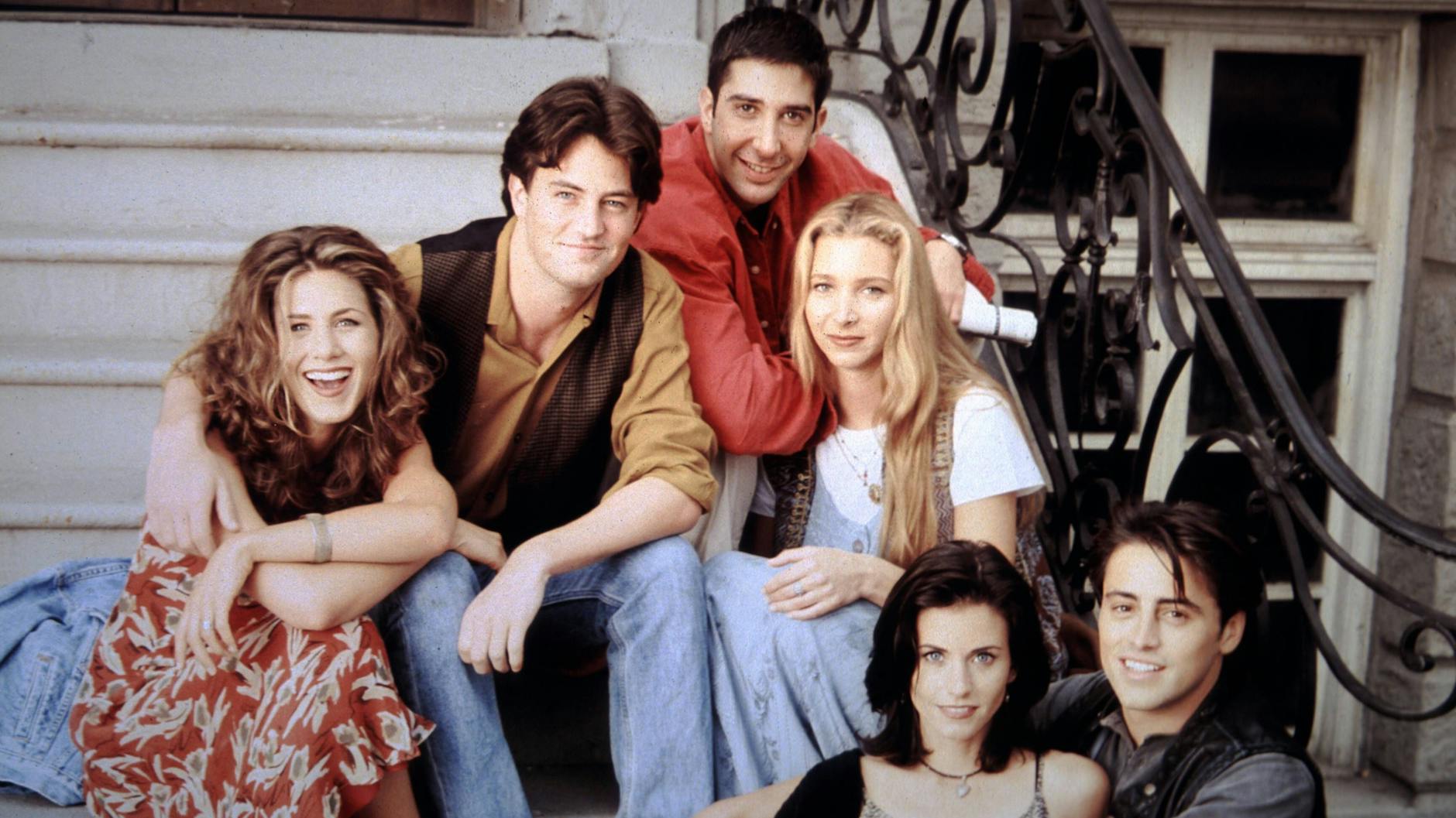 Jennifer Aniston, Matthew Perry, David Schwimmer, Lisa Kudrow, Courteney Cox und Matt LeBlanc (v.l.n.r.) wurden mit der Sitcom „Friends“ zu Stars.
