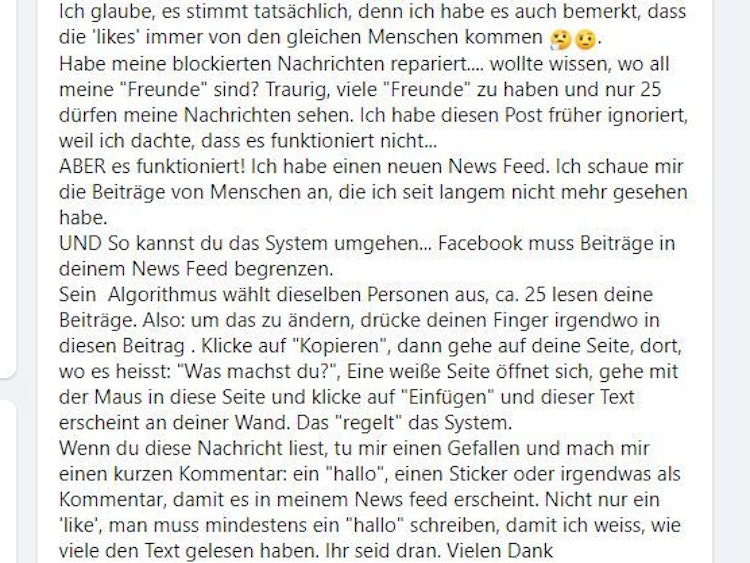 Die neuen Kettenbriefe bei Facebook Guter Tipp, Unsinn oder sogar