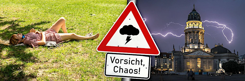 Diese Woche steht uns wieder Chaos-Wetter bevor: Zur schwülen Hitze sollen sich Gewitter, Starkregen, sogar Sturzfluten gesellen.