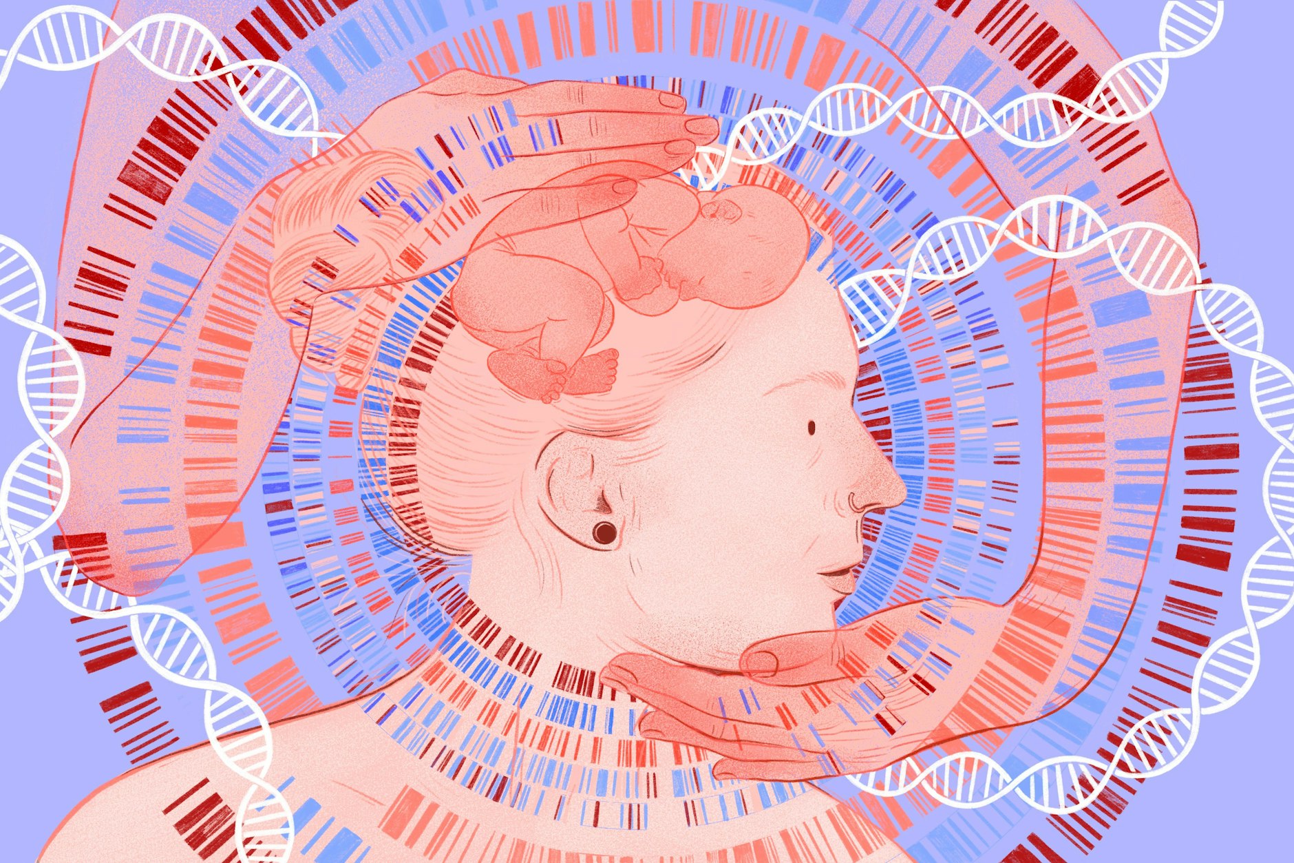 Das „Mama-Gehirn“ (Illustration).