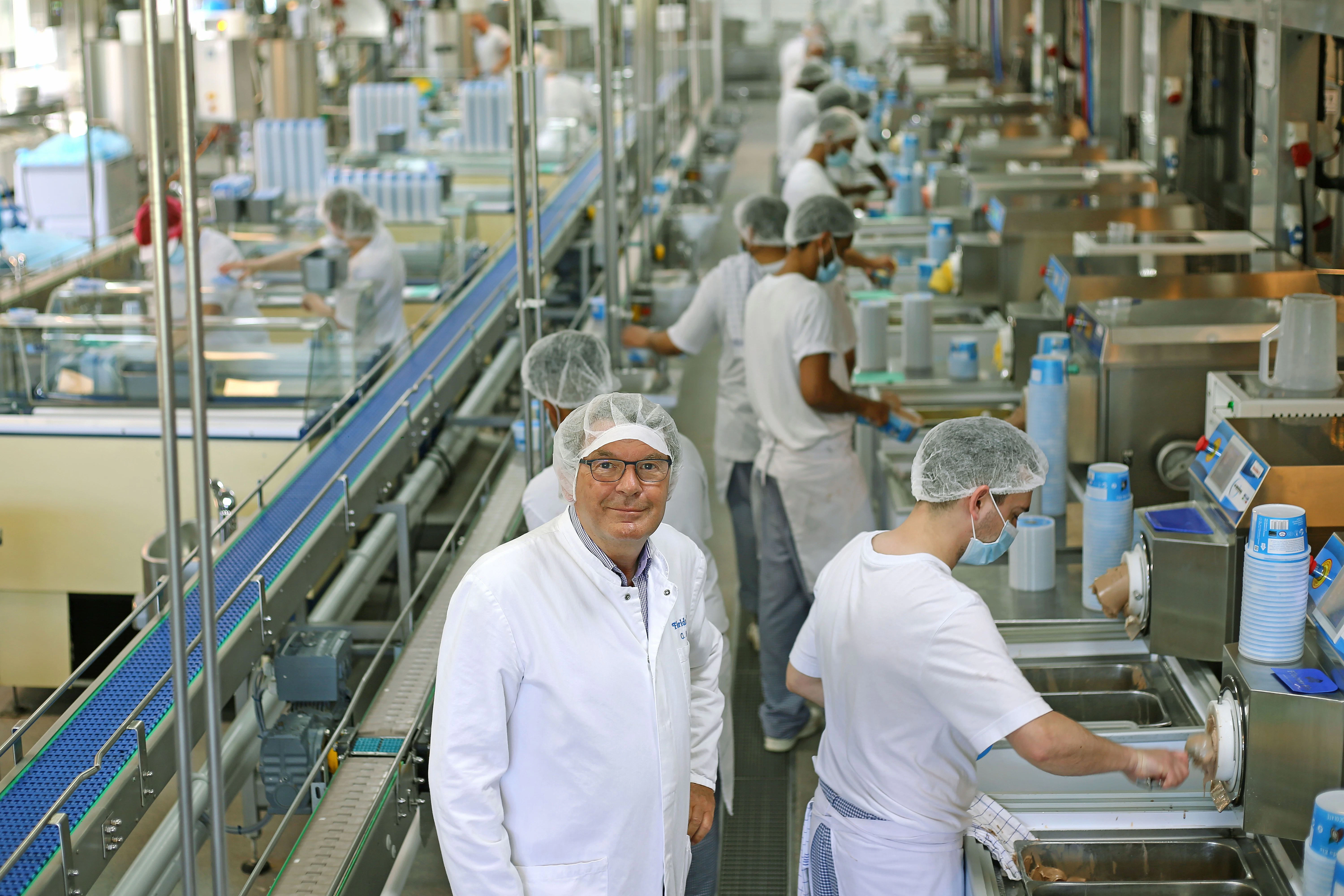 Florida-Eis: Blick in die Produktionsstätte.