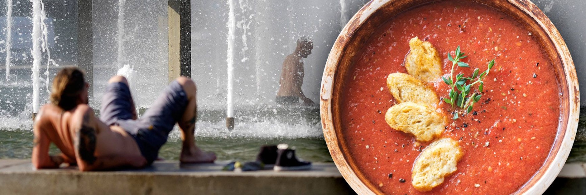 In dieser Woche wird es richtig heiß – da bietet sich als leichtes Sommergericht eine kalte Gemüsesuppe an.